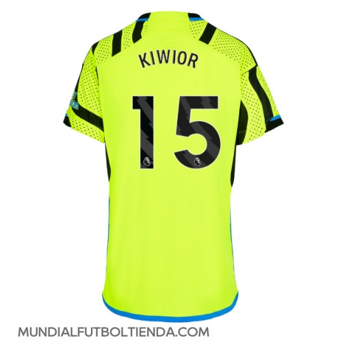 Camiseta Arsenal Jakub Kiwior #15 Segunda Equipación Replica 2023-24 para mujer mangas cortas